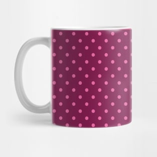 Retro pink polka dots Valentine's burgundy pattern Mug